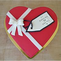 Heart box cake 