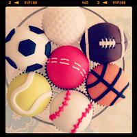 Sports Balls cupcakes