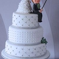 FISHING WEDDING CAKE