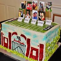 Groom's cake football high school homecoming  