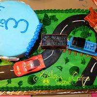 Thomas the Train and Cars the Movie cake