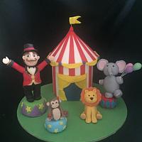 Circus themed cake toppers