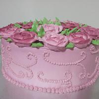 Whipping cream cake "Wilton style"😊