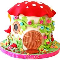 Toadstool House Cake 