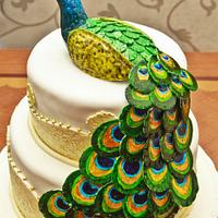 A Peacock wedding cake! 