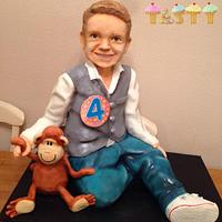 A lifesize cake of your 4 year old son?... Sure :) 