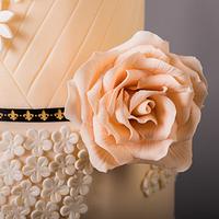 Romantic wedding  cake  