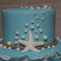 Nautical Ruffle Cake