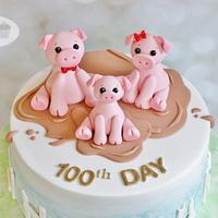 Family of Pigs - 100th Day Celebration!