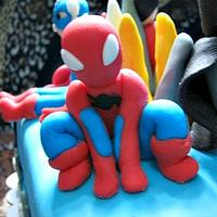 Superheroes cake