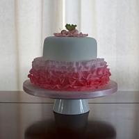 Ruffled Fairy Baby Shower Cake