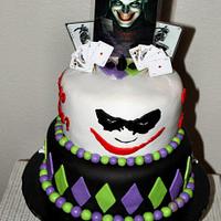 Joker Themed Birthday Cake