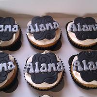30th silver and black cupcakes