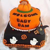 halloween baby shower cake!