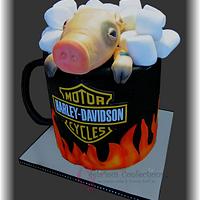 My version of a Tea Cup Pig.. Harley style!