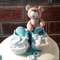 Teddy Christening cake for Frankie
