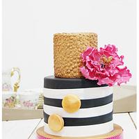 Black & White & Gold Cake