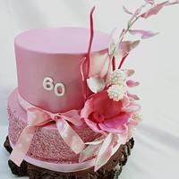 cake for birthday in pink