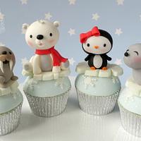 Winter Animal Cupcakes