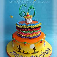 Mexico theme 60th birthday cake