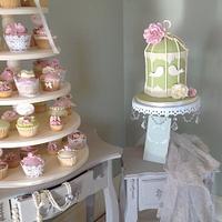 Lacy pastels for a wedding tower 