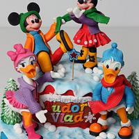 Mickey and his friends in winter time