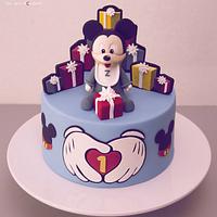 Baby Mickey 1st Birthday - cake by CAKE RÃ‰VOL - CakesDecor