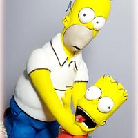 "WHY YOU LITTLE.....!!!! "The Simpsons cake!