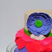 Spring Petal Baby Shower Cake