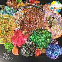 Faux-glass flowers - A Chihuly Sugar Celebration collab