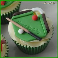 Football and Snooker cupcakes