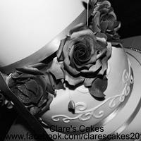 purple roses Wedding Cake