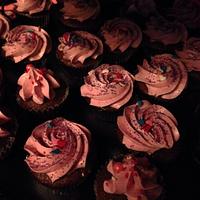 Pink Velvet Raspberry Love Cakes