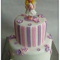 Angel christening cake