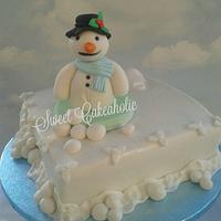 Christmas Snowman cake