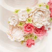 {Spring Bloom Bouquet} Wedding Cake
