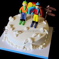 Ski wedding cake