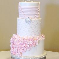 Vera Wang Bridal Gown Inspired Wedding Cake