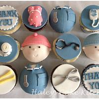 Thank you midwife cupcakes  