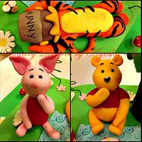 Winnie the pooh themed cake