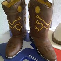 Cowboy Boots and Stetson Cake