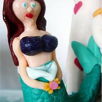 Cindirella, Snowhite and The Little Mermaid Cake