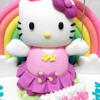 Rainbow Hello Kitty cake...