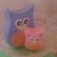 Owl Cake with sugar nest