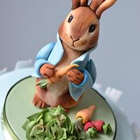 Peter Rabbit and friends 1st birthday cake