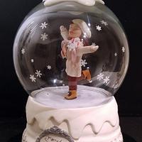 Snow globe musical cake (CPC Christmas Collaboration)