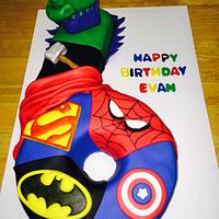Superhero number 6 Cake