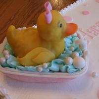 Rubber Ducky 1st Birthday cake