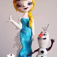 Pupina Elsa e Olaf 