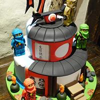 Ninjago Fire Temple cake
